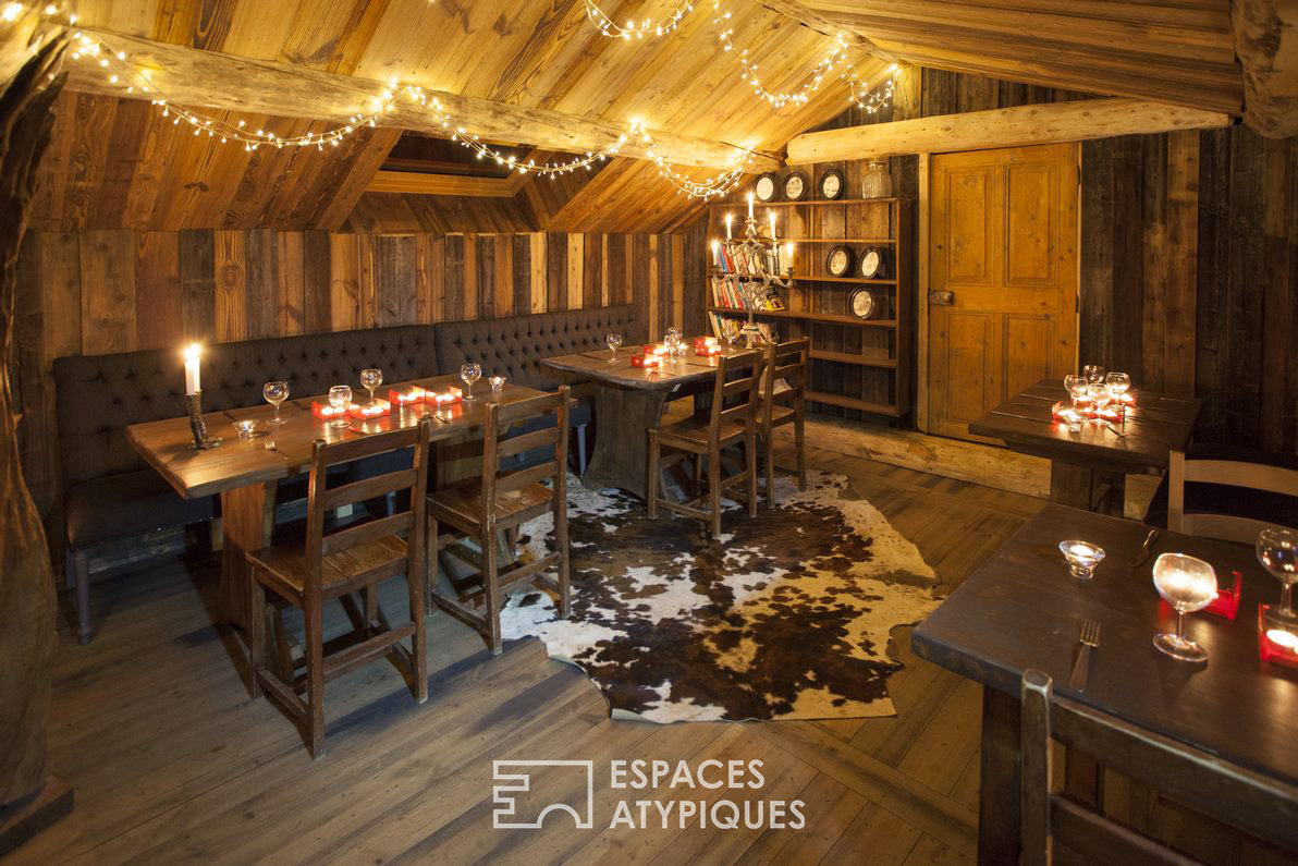 Atypical wooden chalet in the mountain