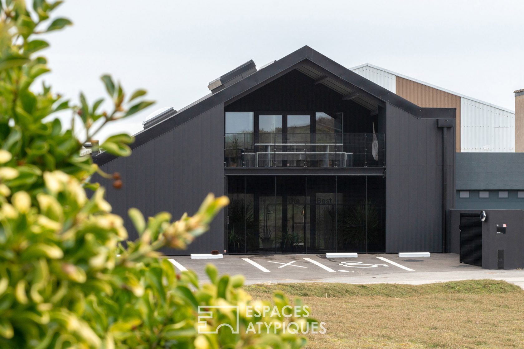 Metal house with sea view