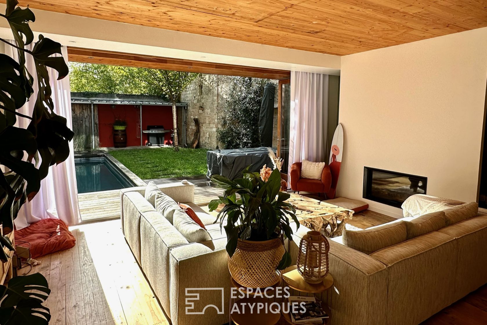 Contemporary architect loft with patio