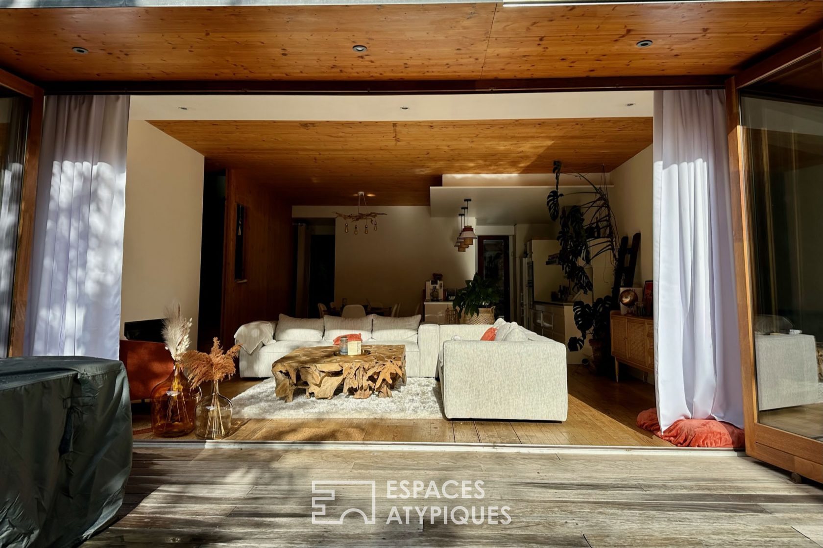 Contemporary architect loft with patio