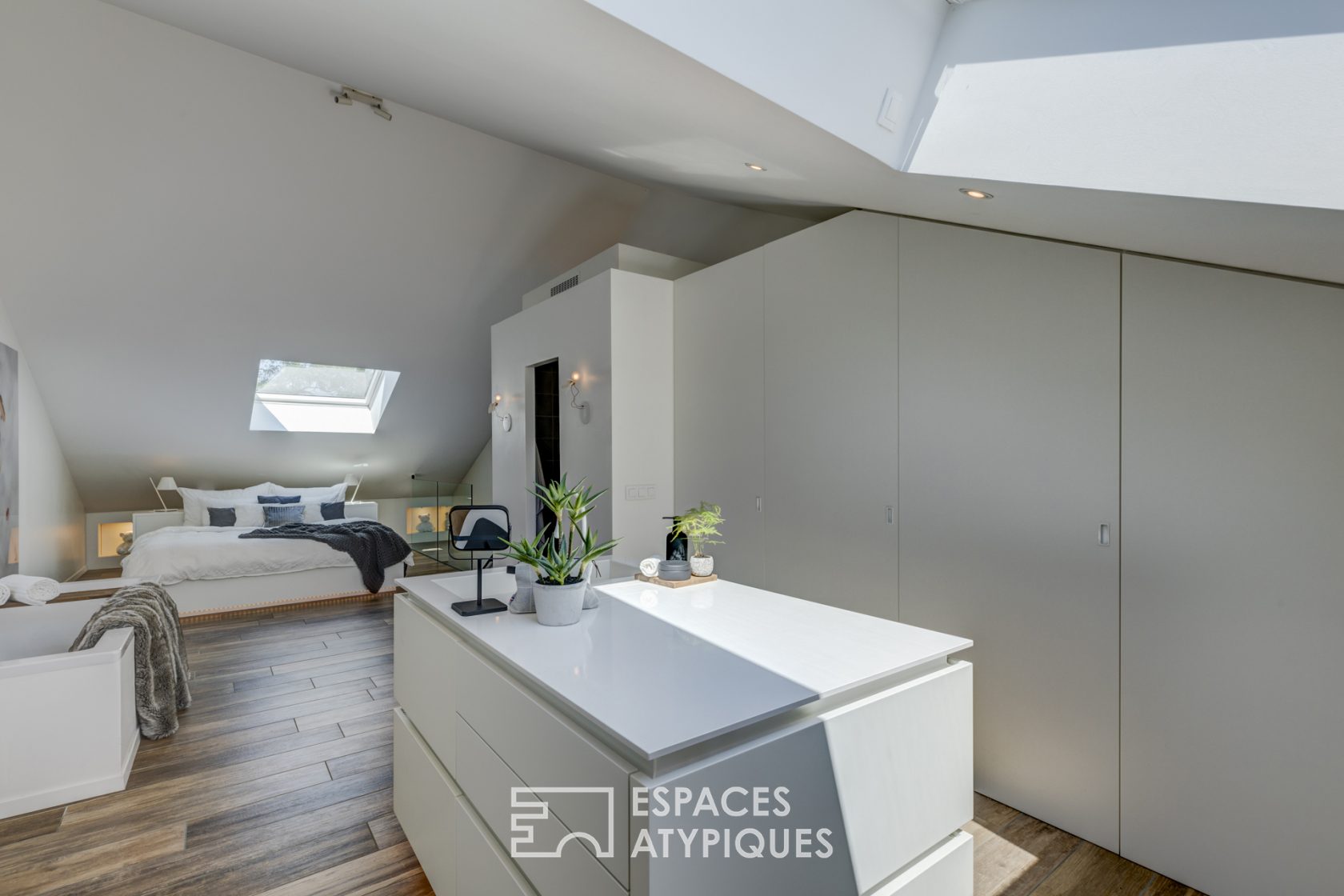 House-Loft with clean lines