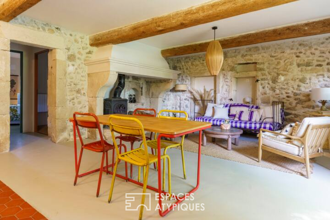 Country and colorful Provencal farmhouse