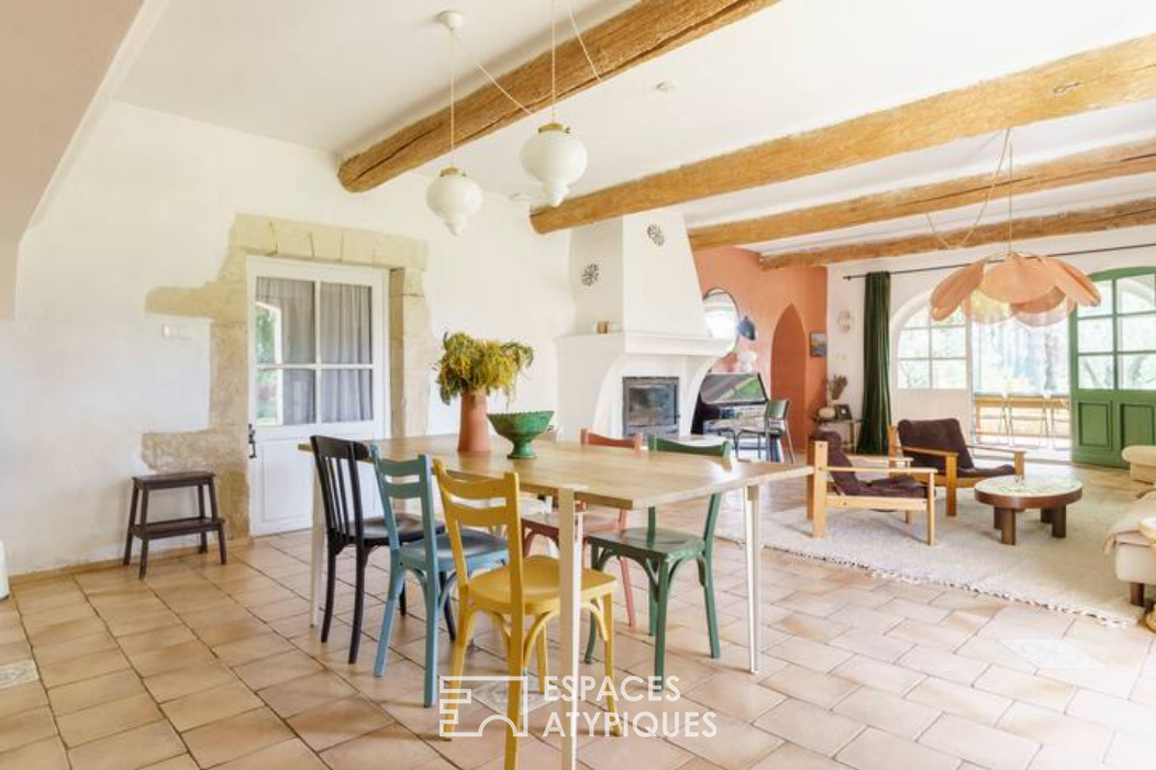 Country and colorful Provencal farmhouse