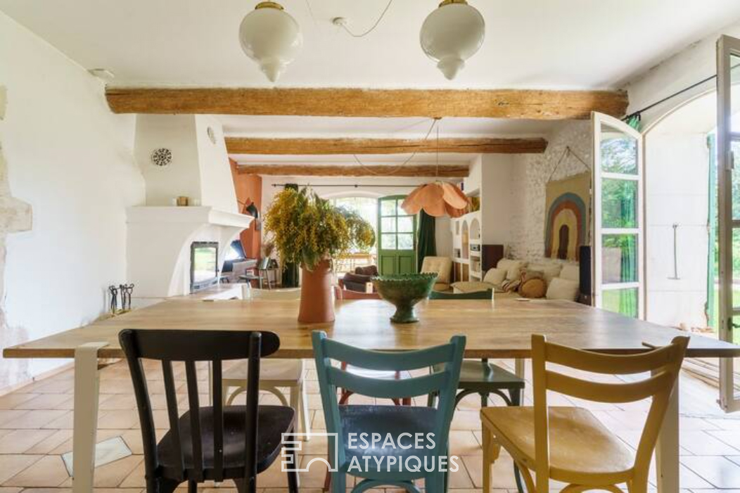 Country and colorful Provencal farmhouse