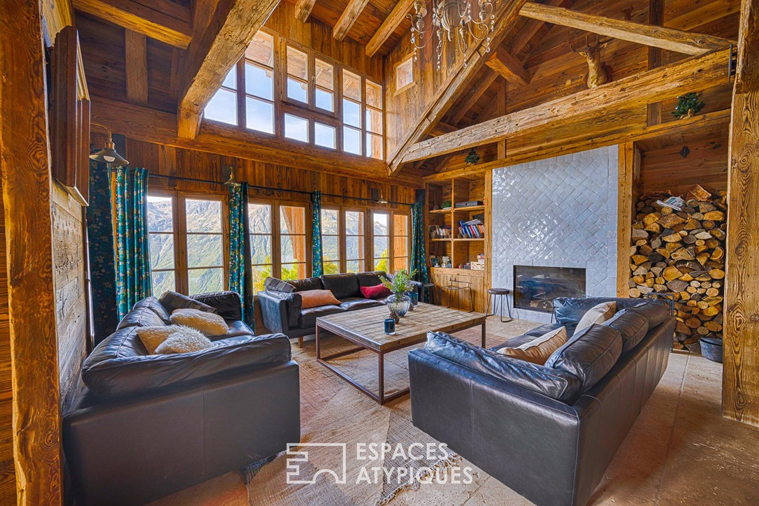 Warm chalet with tiled fireplace