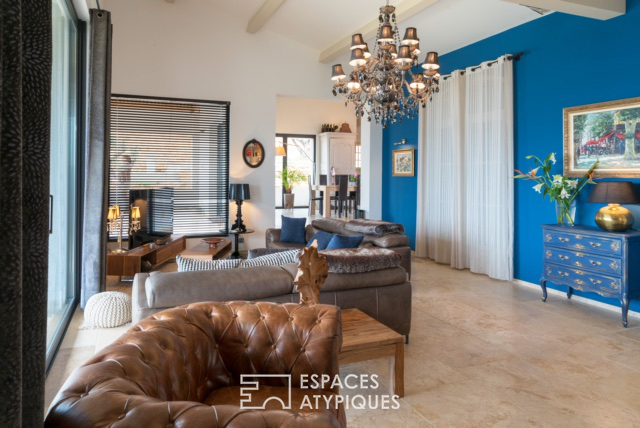 Villa contemporaine au milieu des vignes