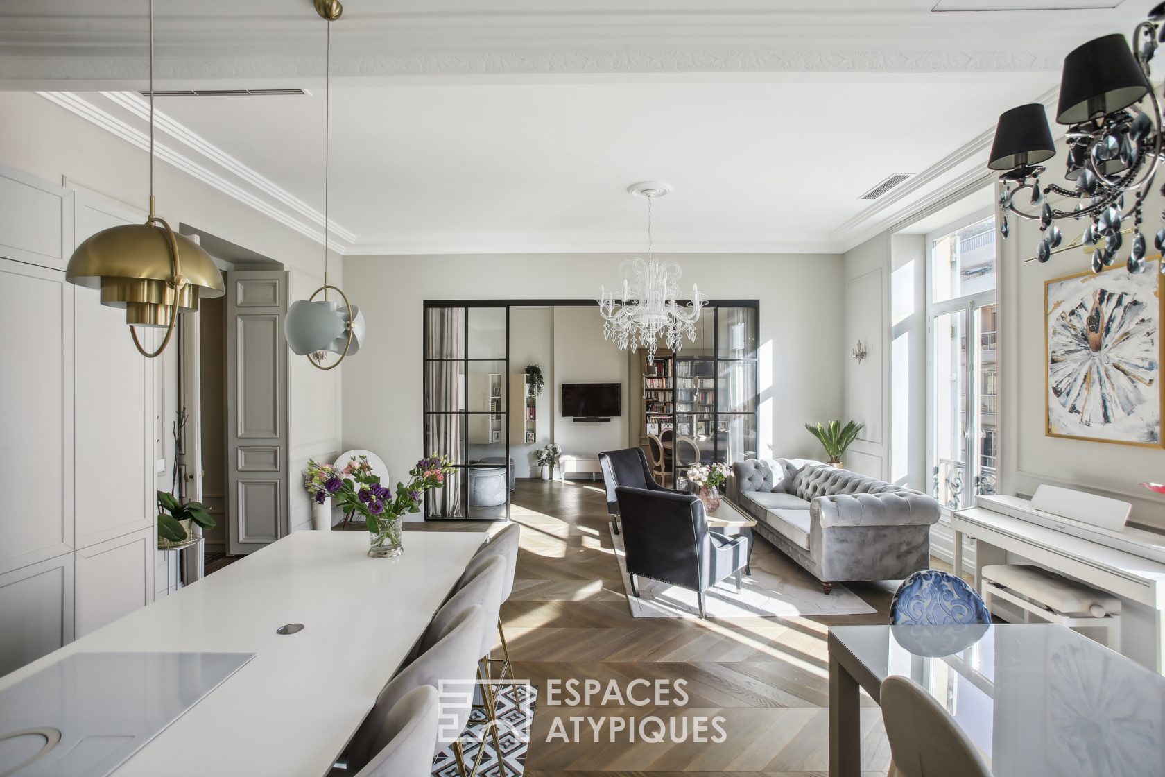Appartement haussmannien et contemporain niçois