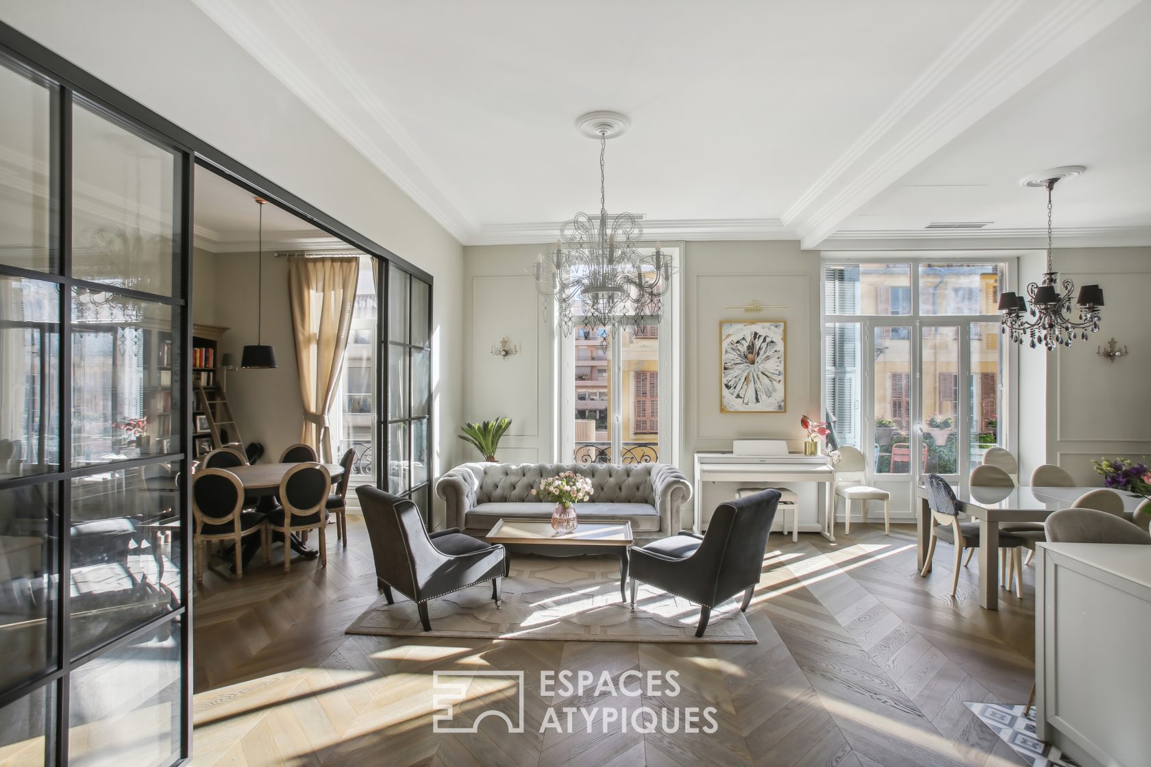 Appartement haussmannien et contemporain niçois
