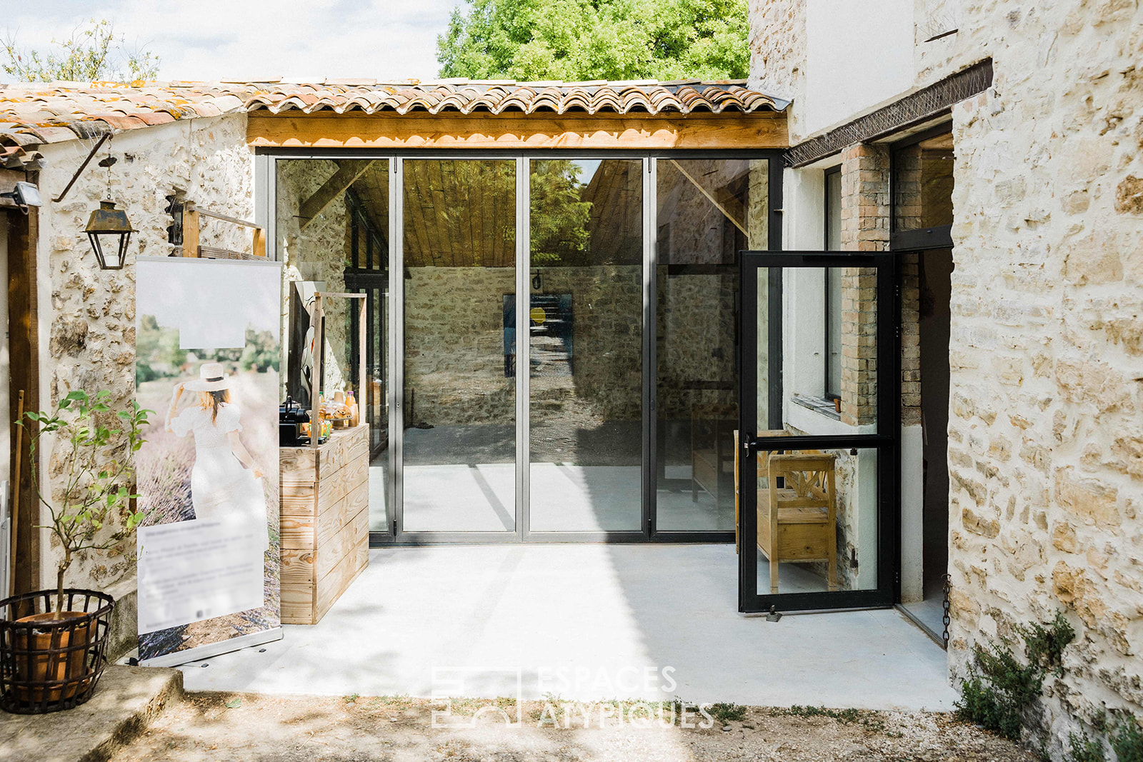Meeting room and lavender fields