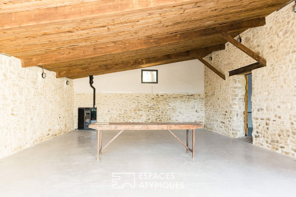 Meeting room and lavender fields