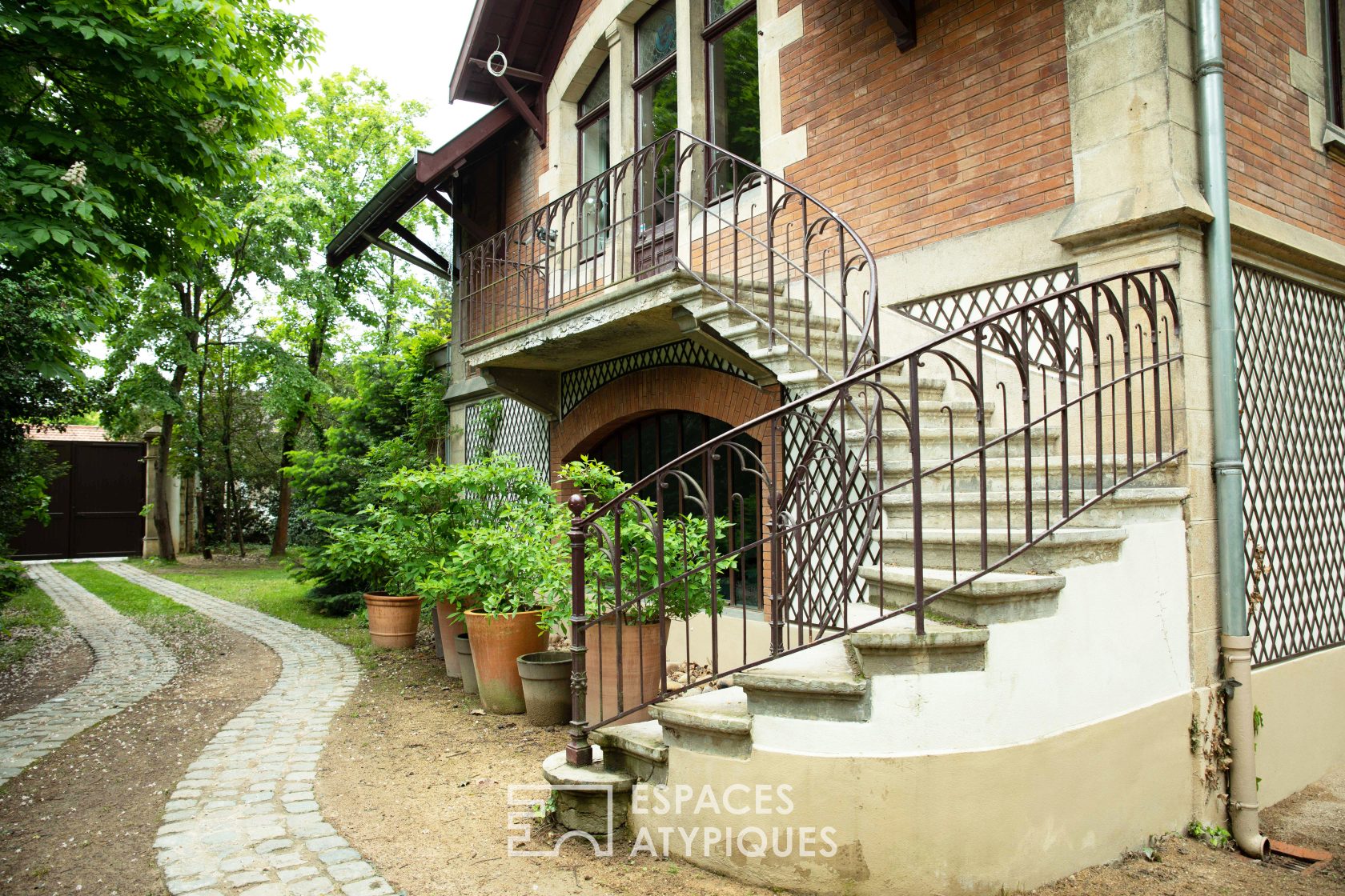 Large contemporary house with renovated old orangery