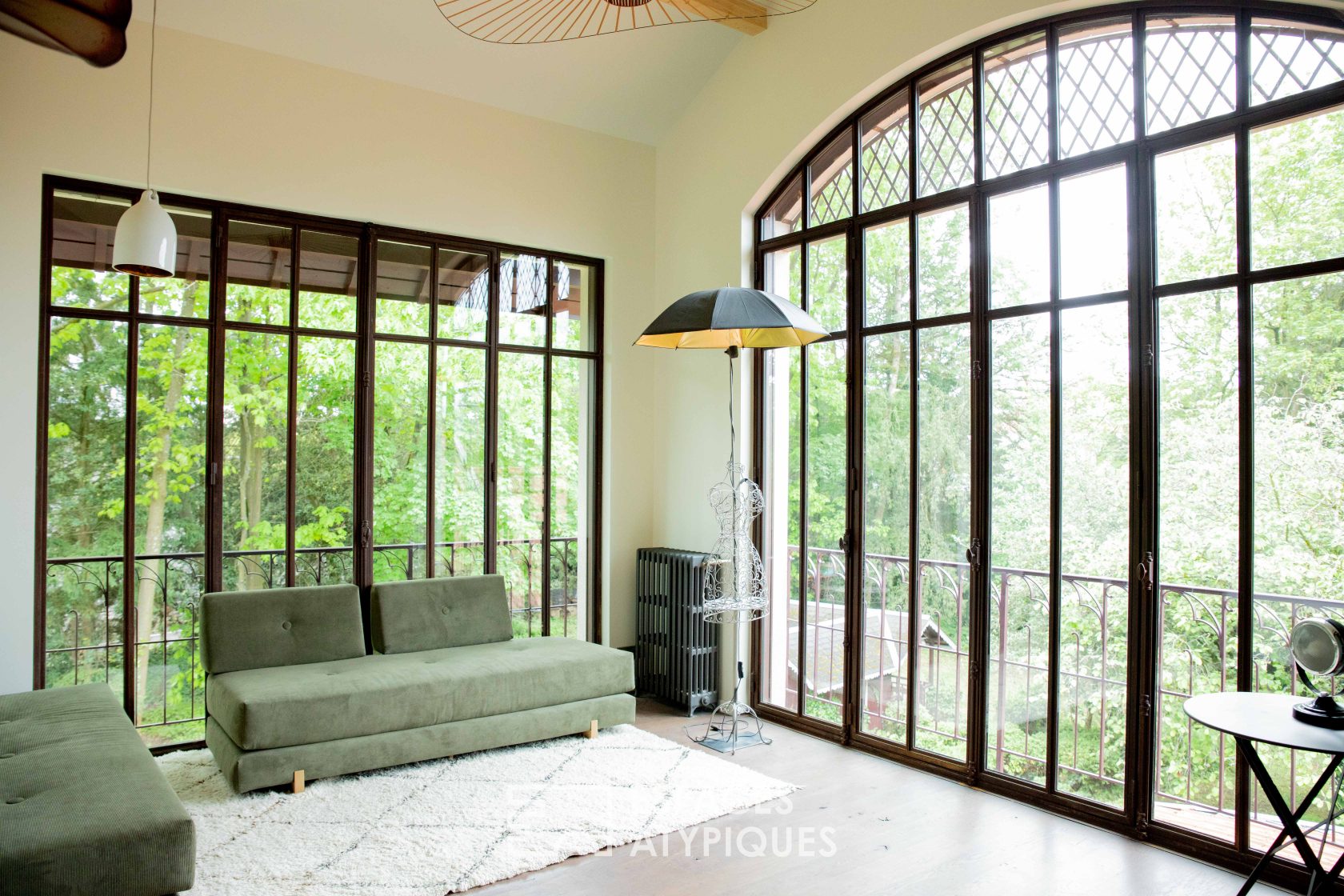 Large contemporary house with renovated old orangery