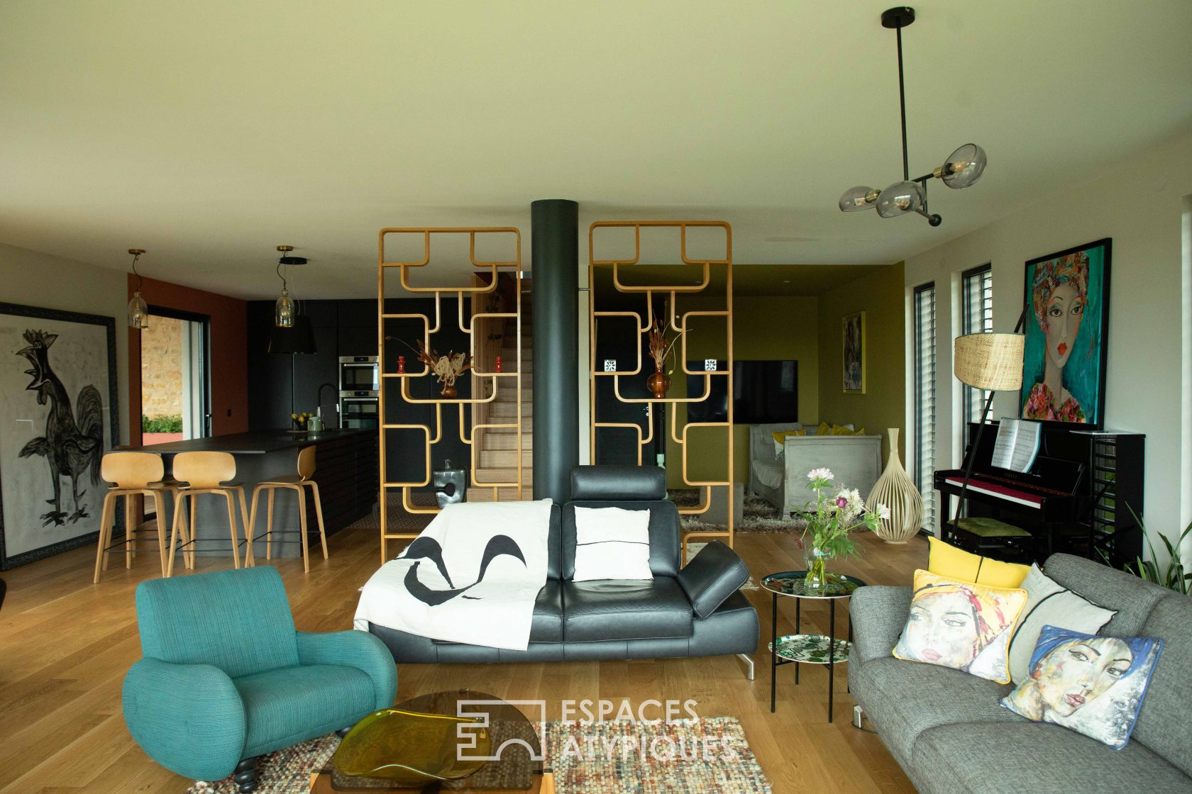 Contemporary and colorful house