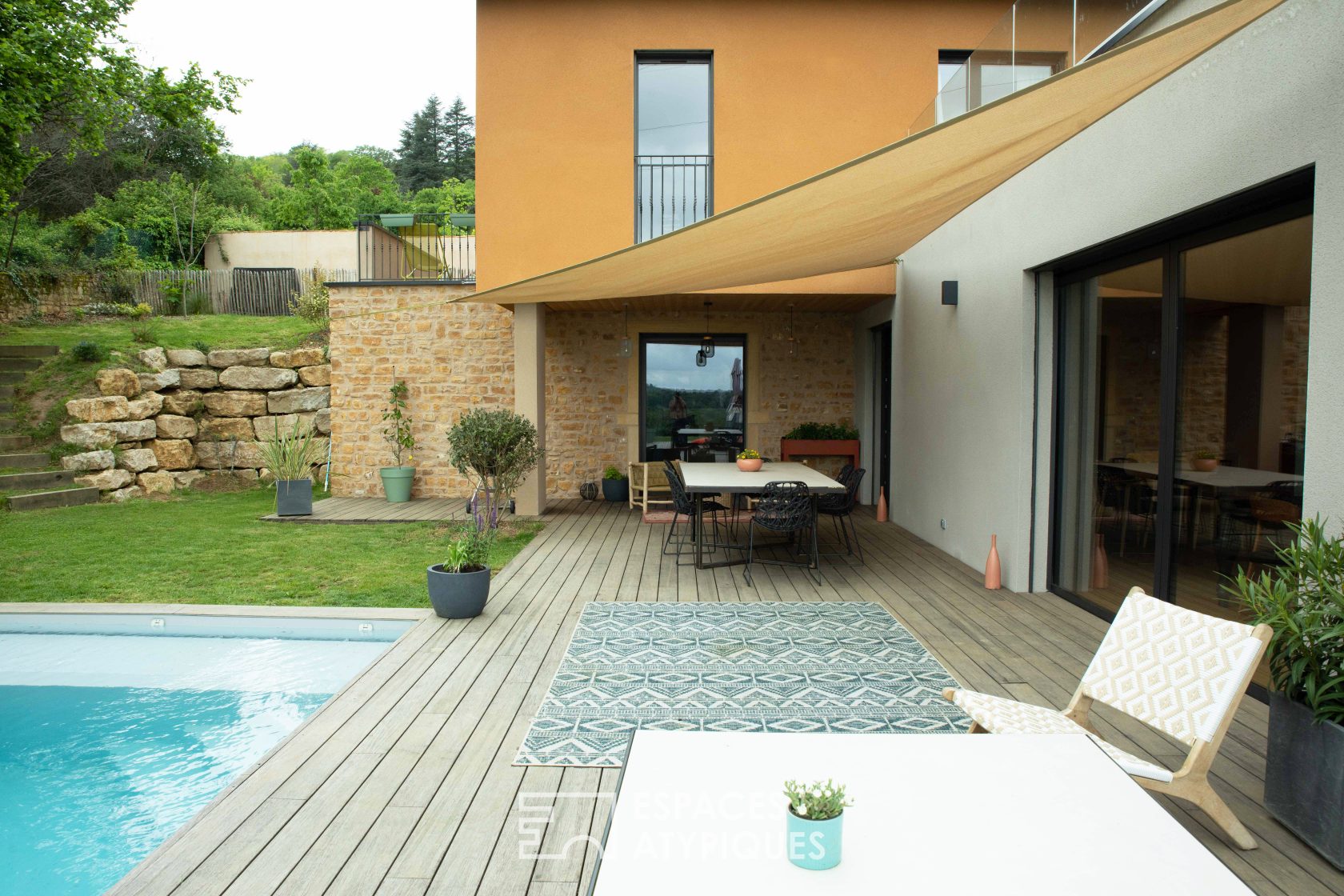 Contemporary and colorful house