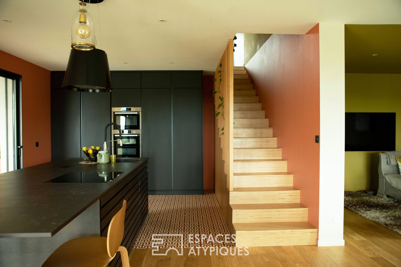 Contemporary and colorful house