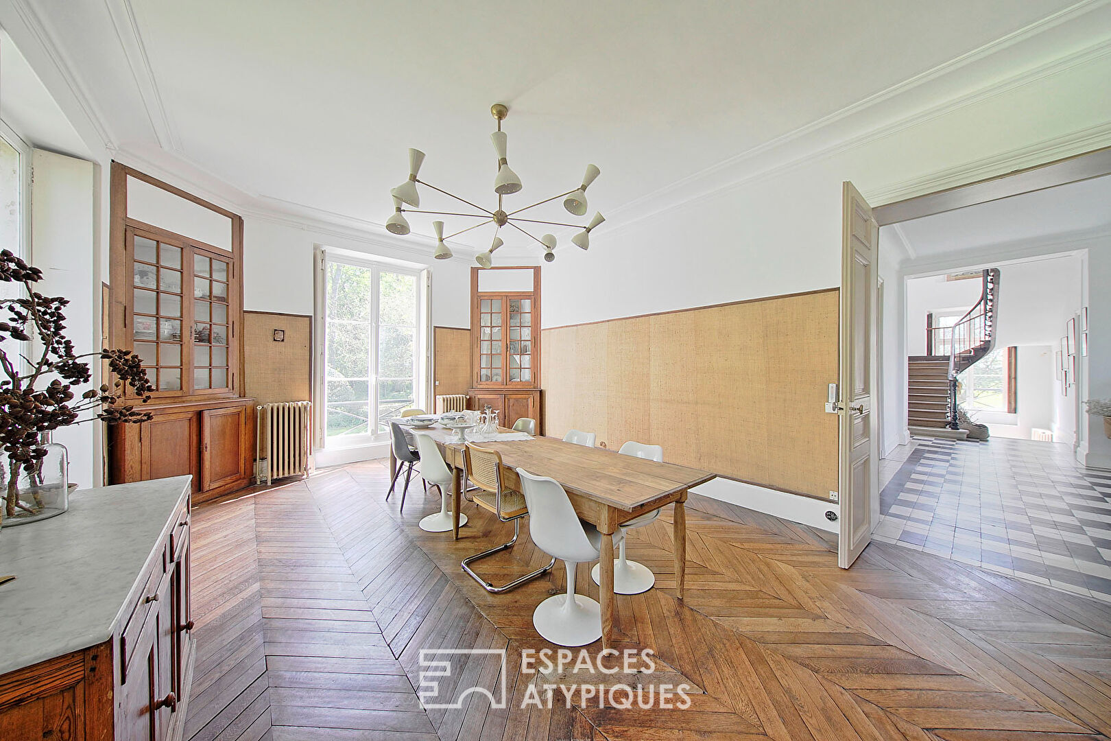 Bourgeois house surrounded by a garden