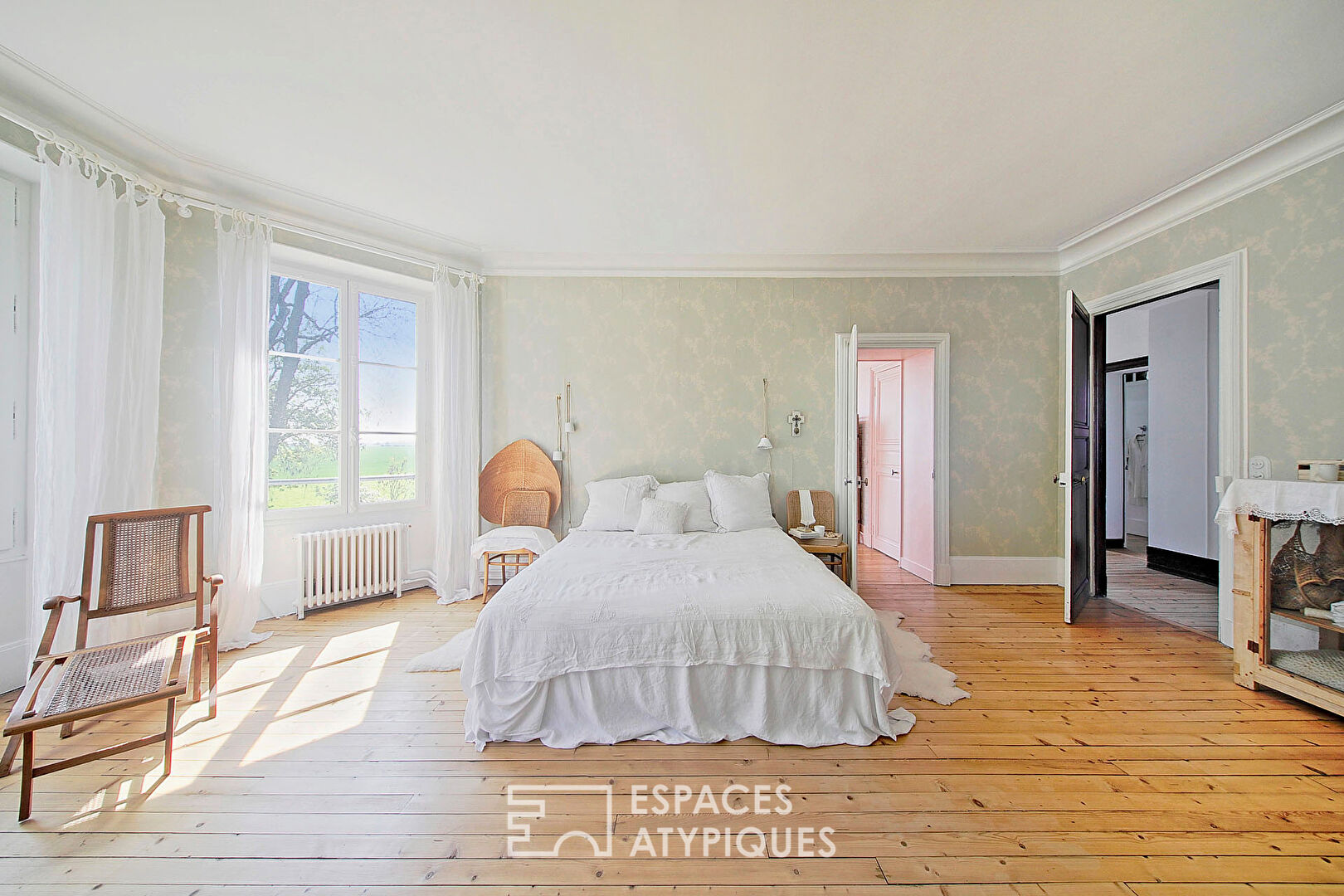 Bourgeois house surrounded by a garden