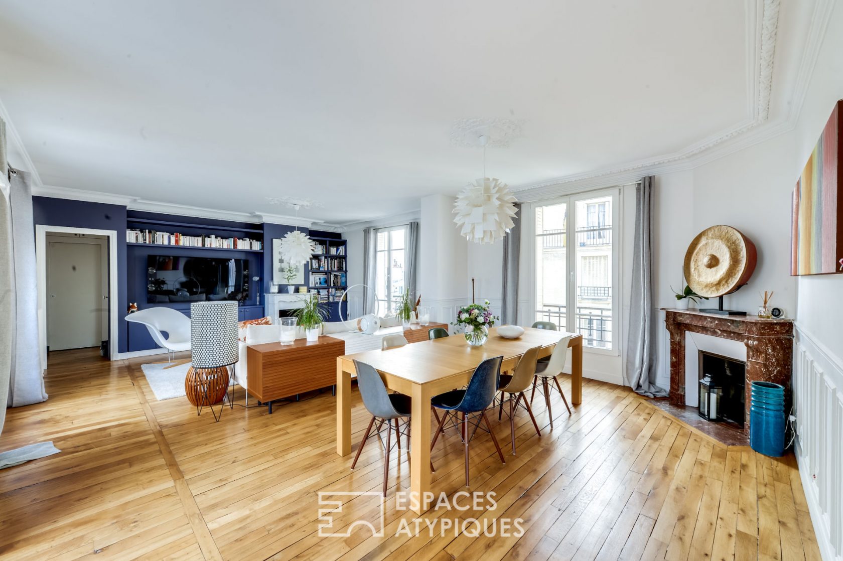 Blue classic apartment