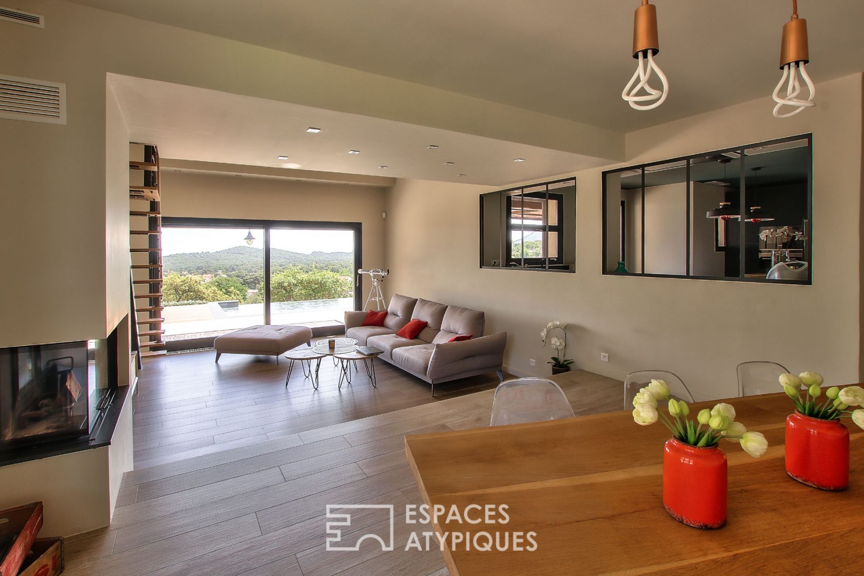 Perched house with a panoramic view