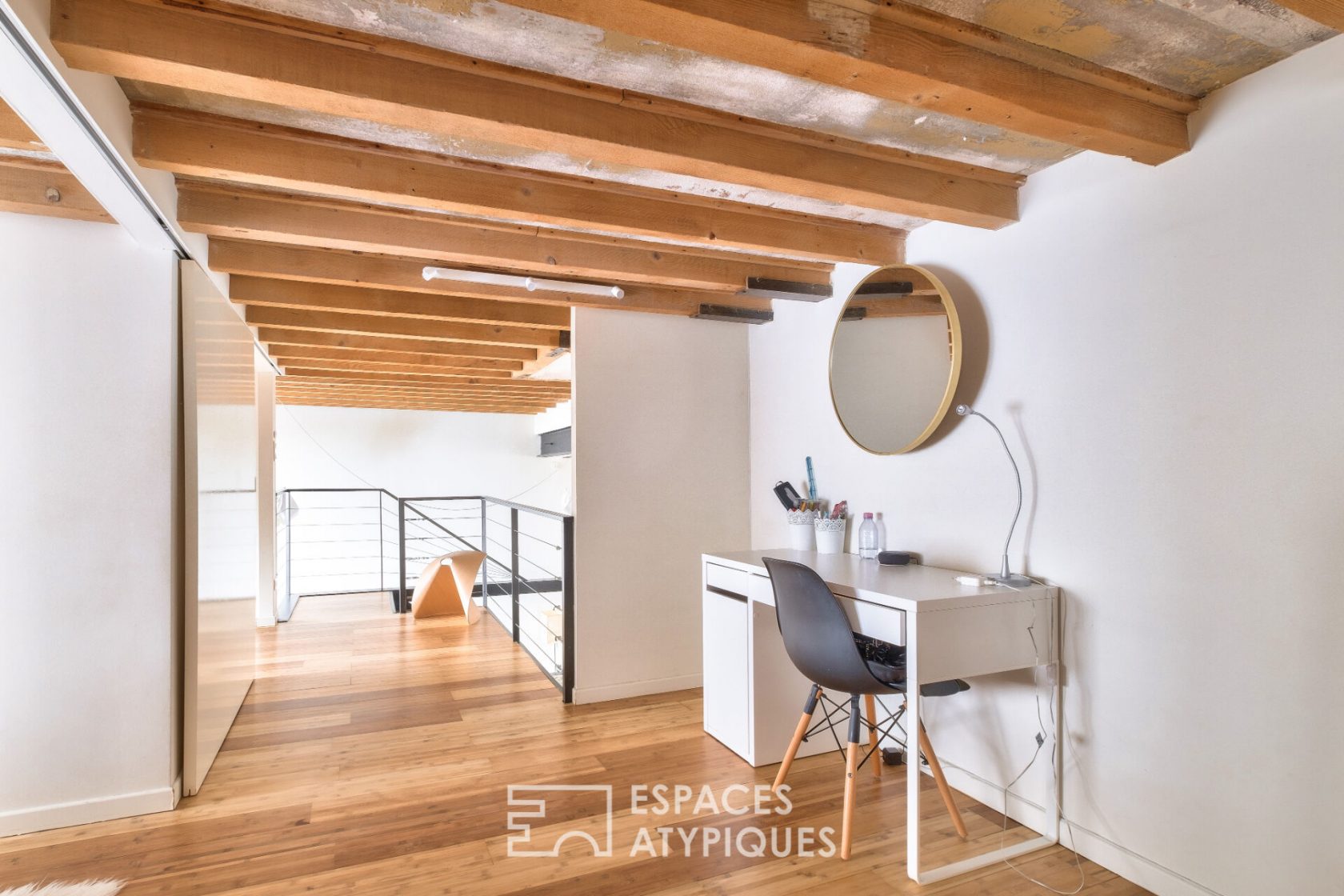 Loft frame with its exposed beams