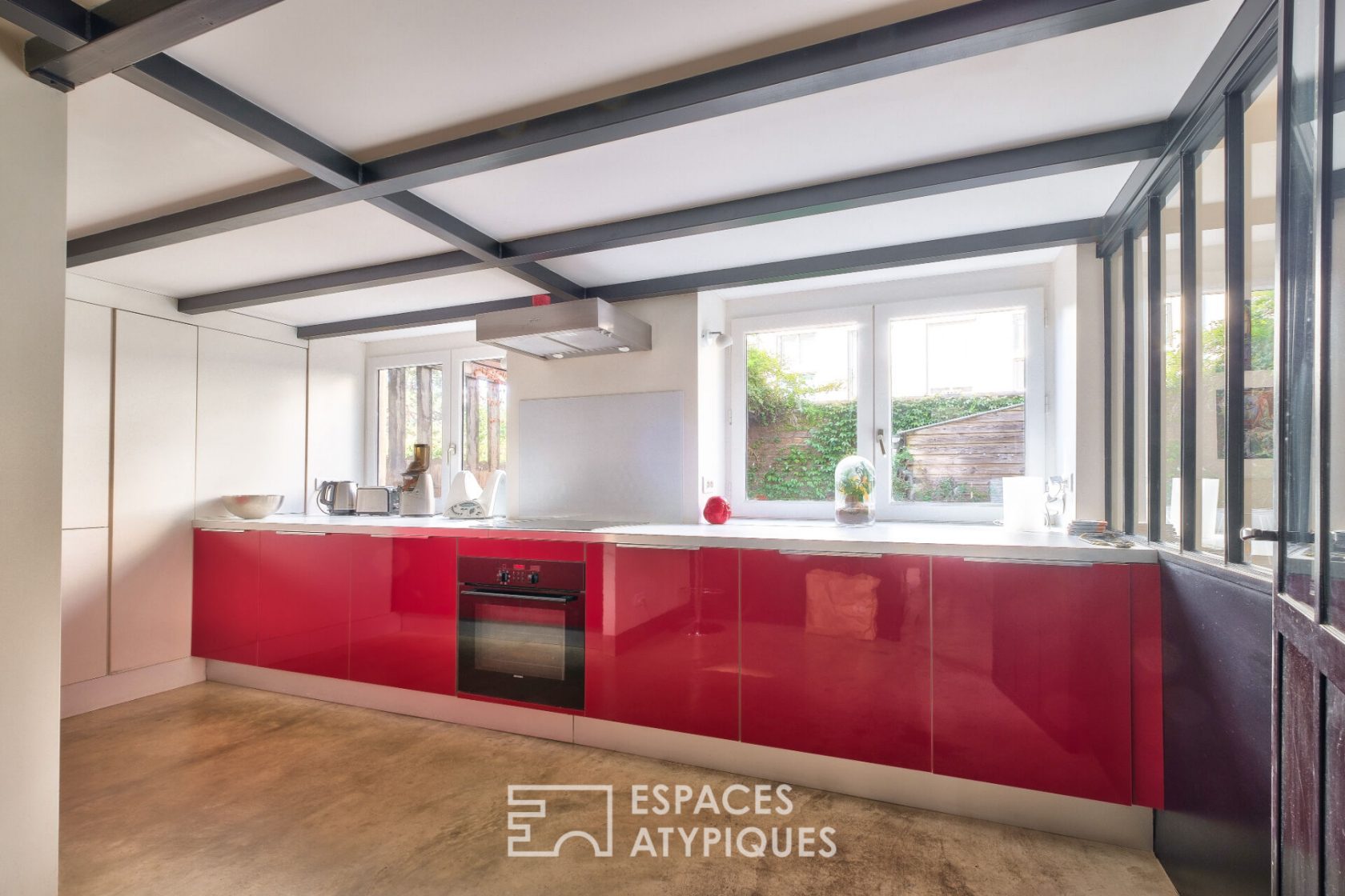 Loft frame with its exposed beams