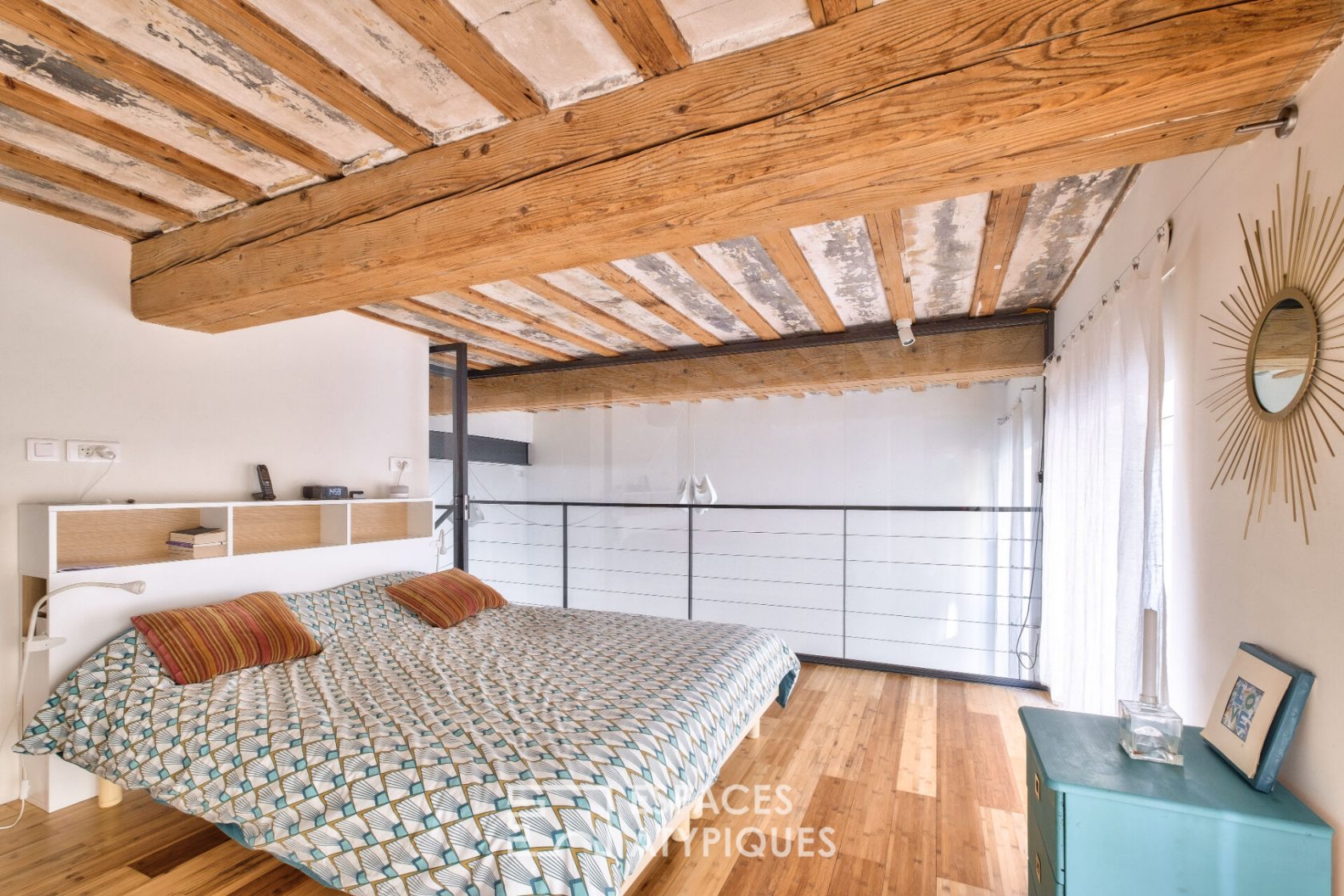 Loft frame with its exposed beams