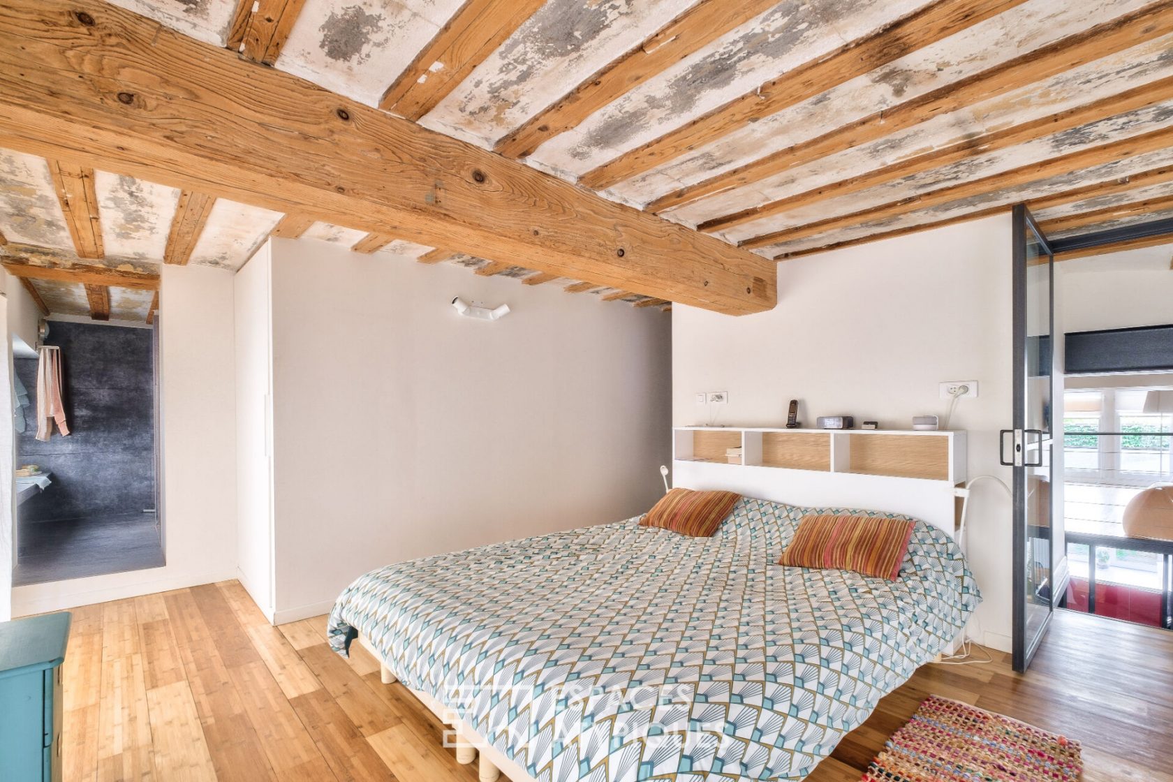 Loft frame with its exposed beams