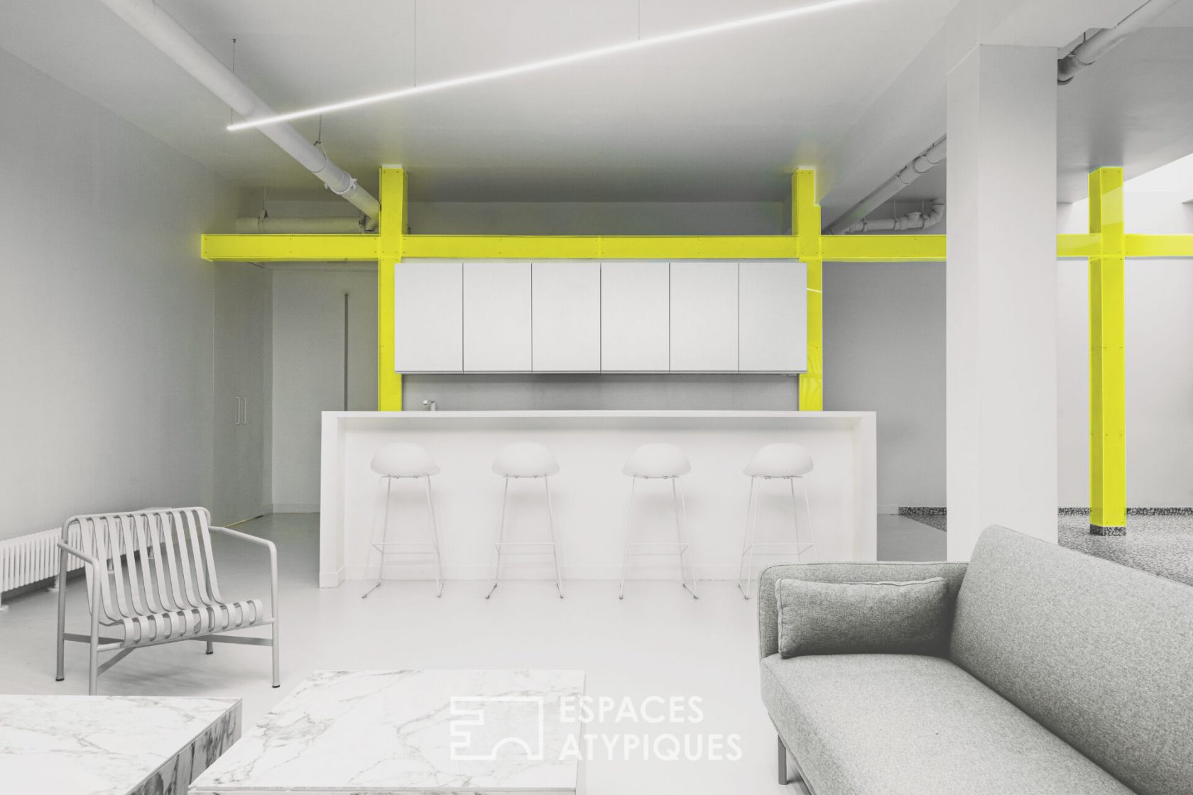 Loft fluo au décor contemporain