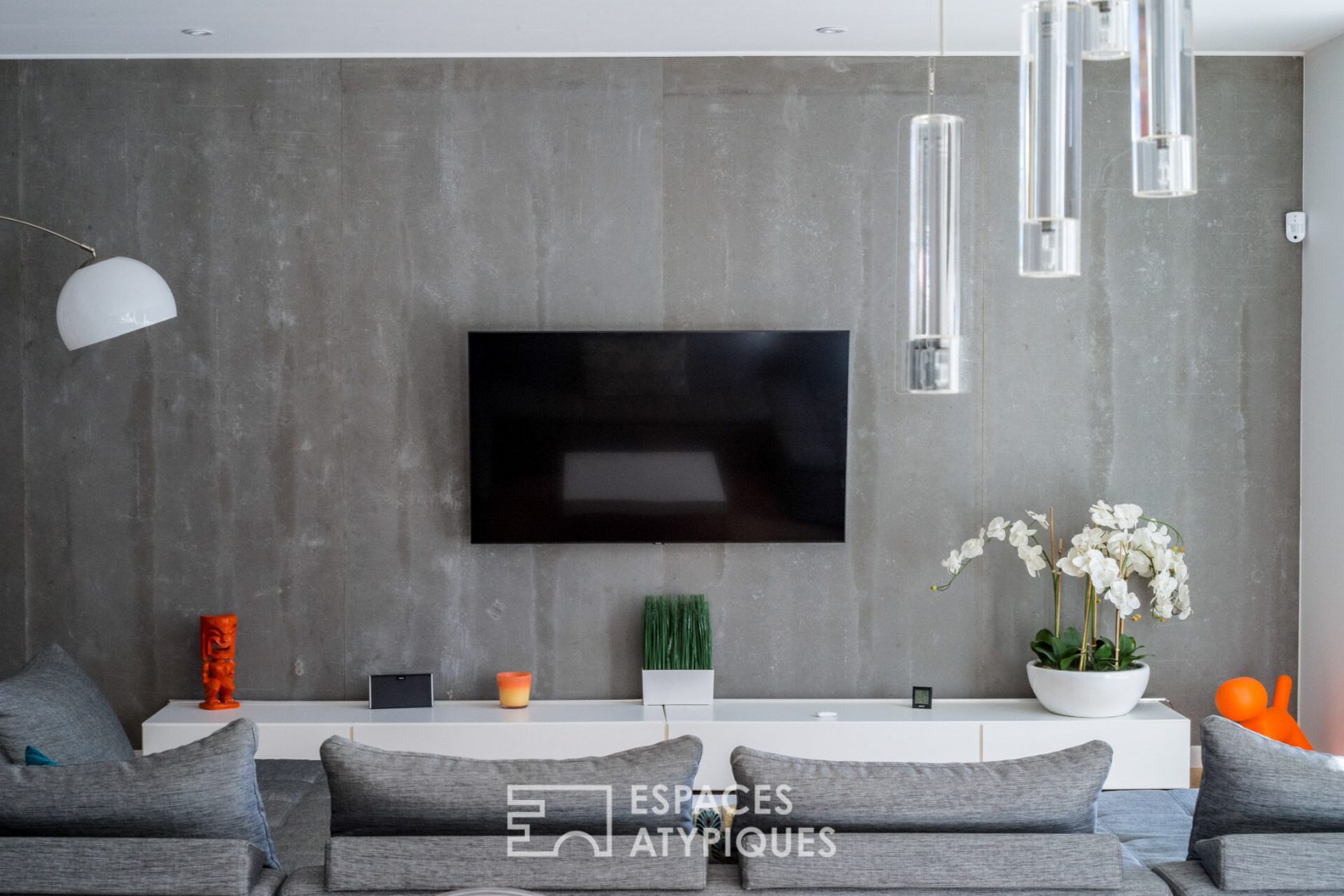 Contemporary architect’s house with view on pine forest