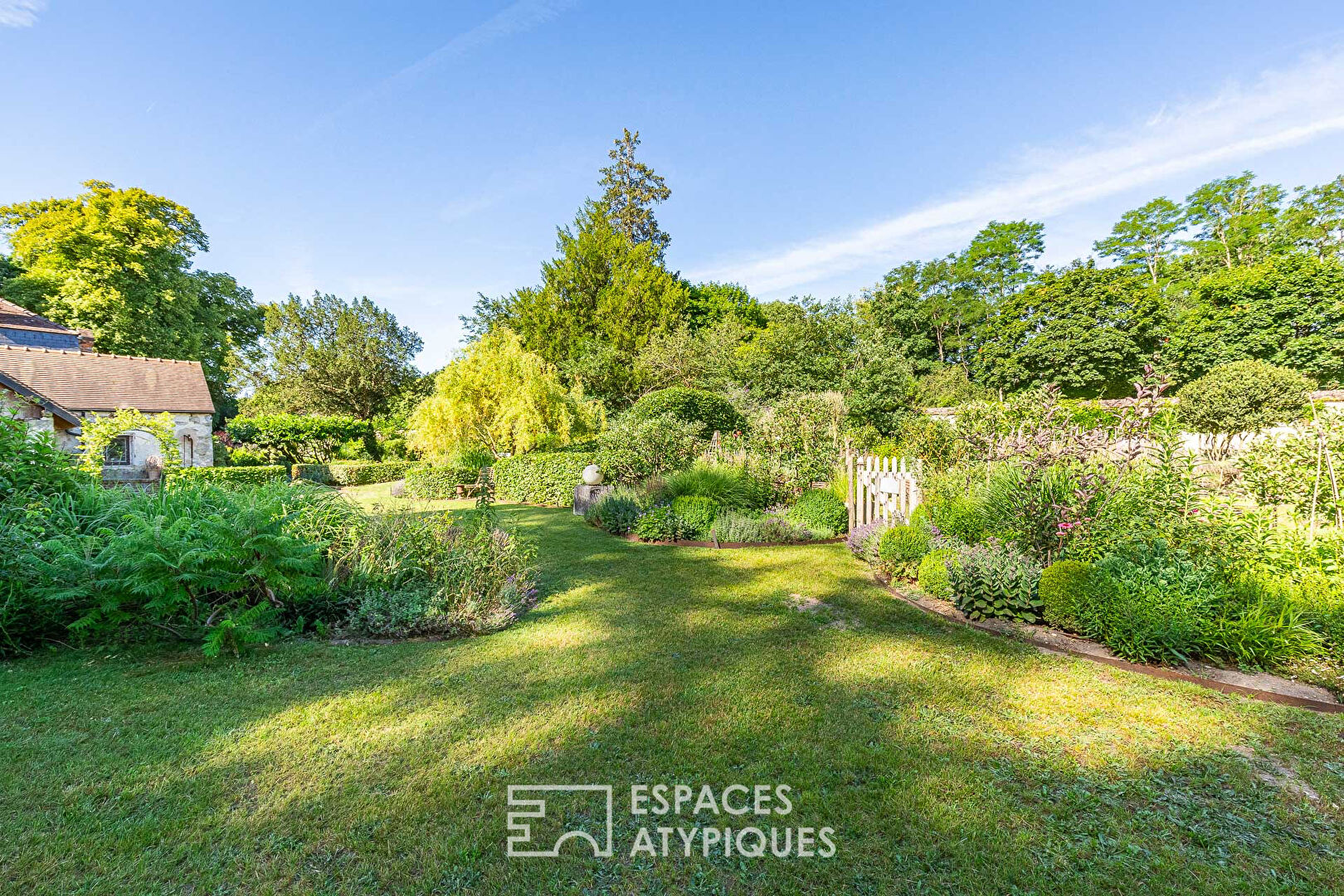 The gardens and his country house