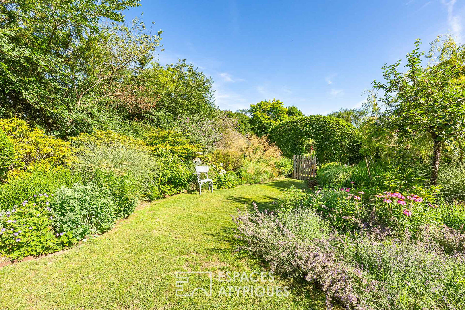 The gardens and his country house