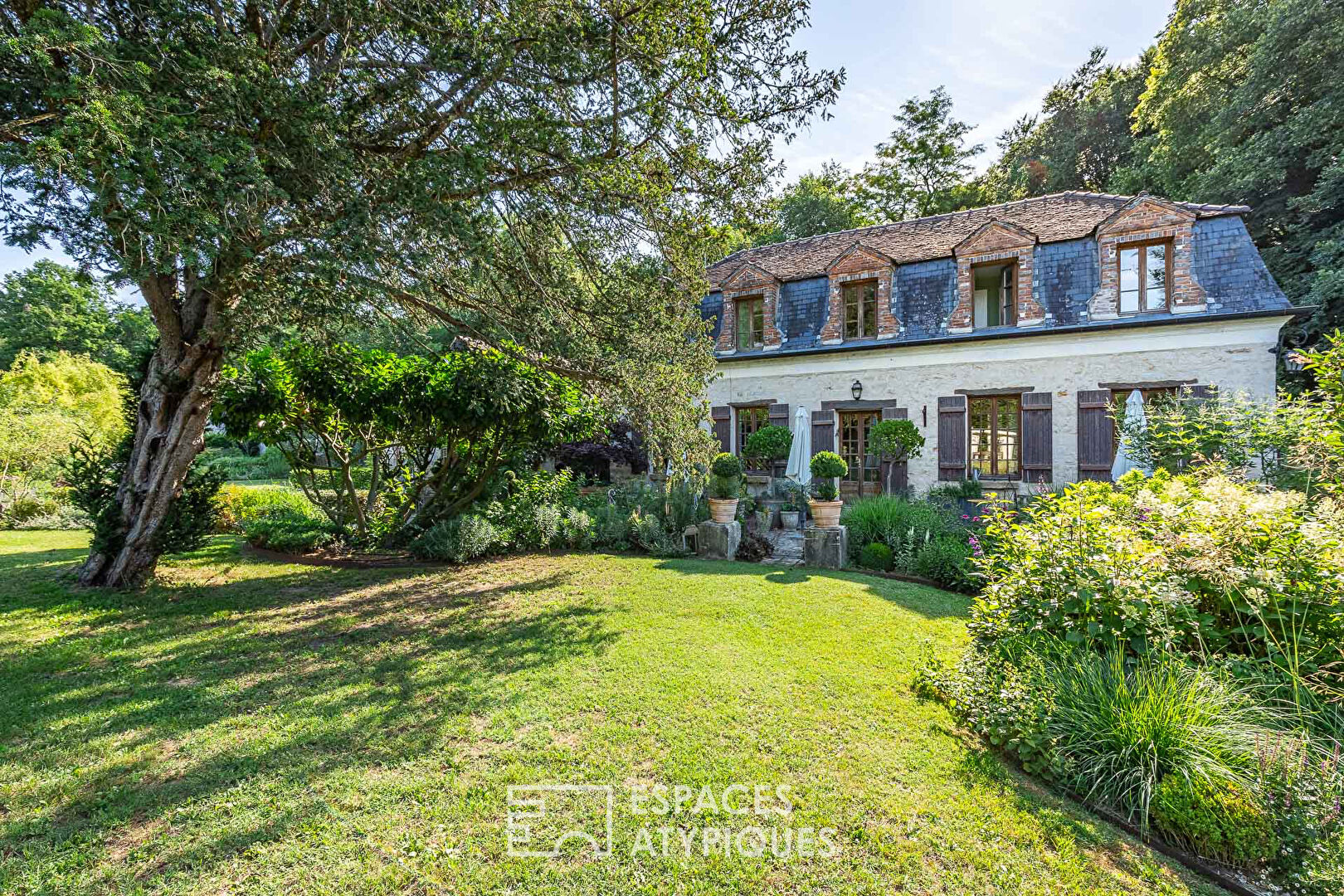The gardens and his country house