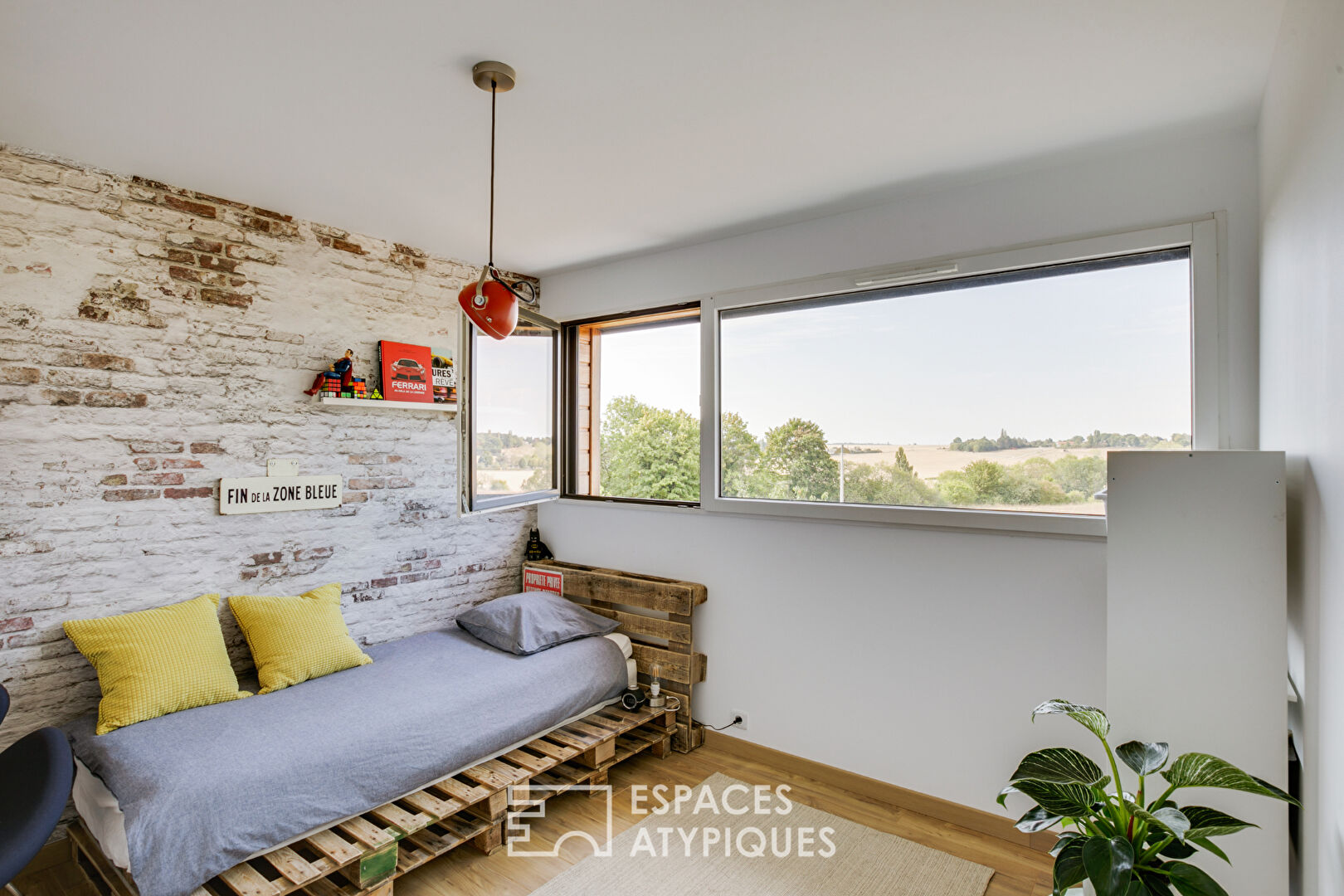 Modern wooden house with terrace