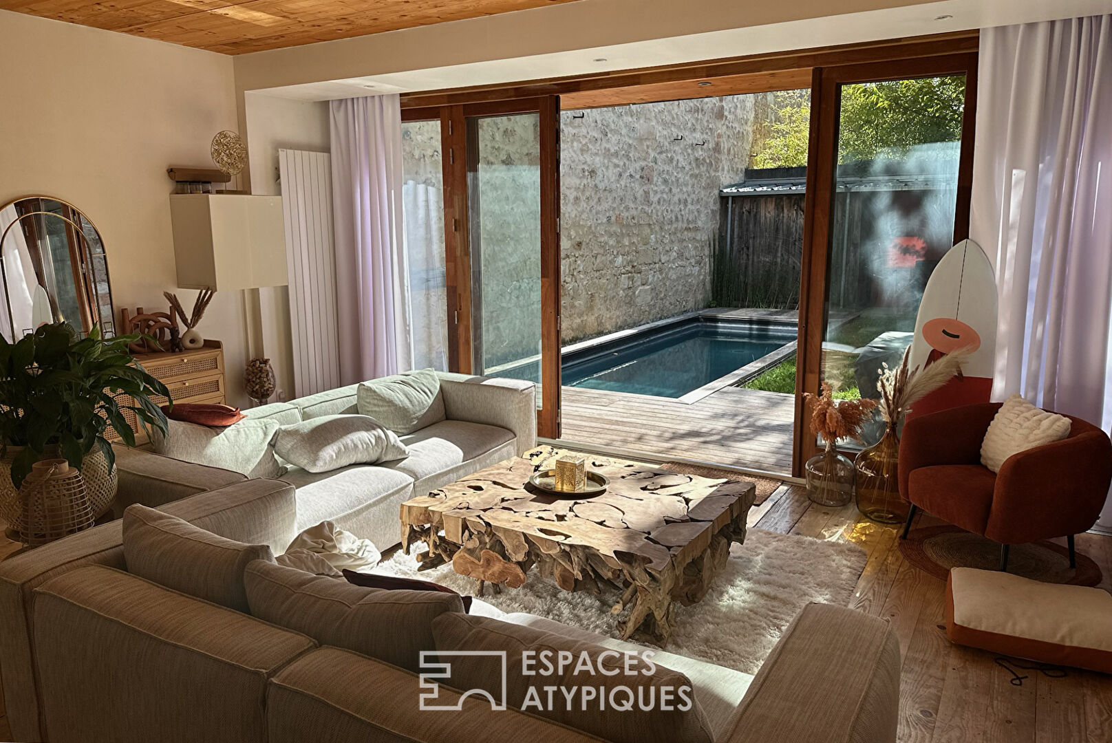 Contemporary architect loft with patio