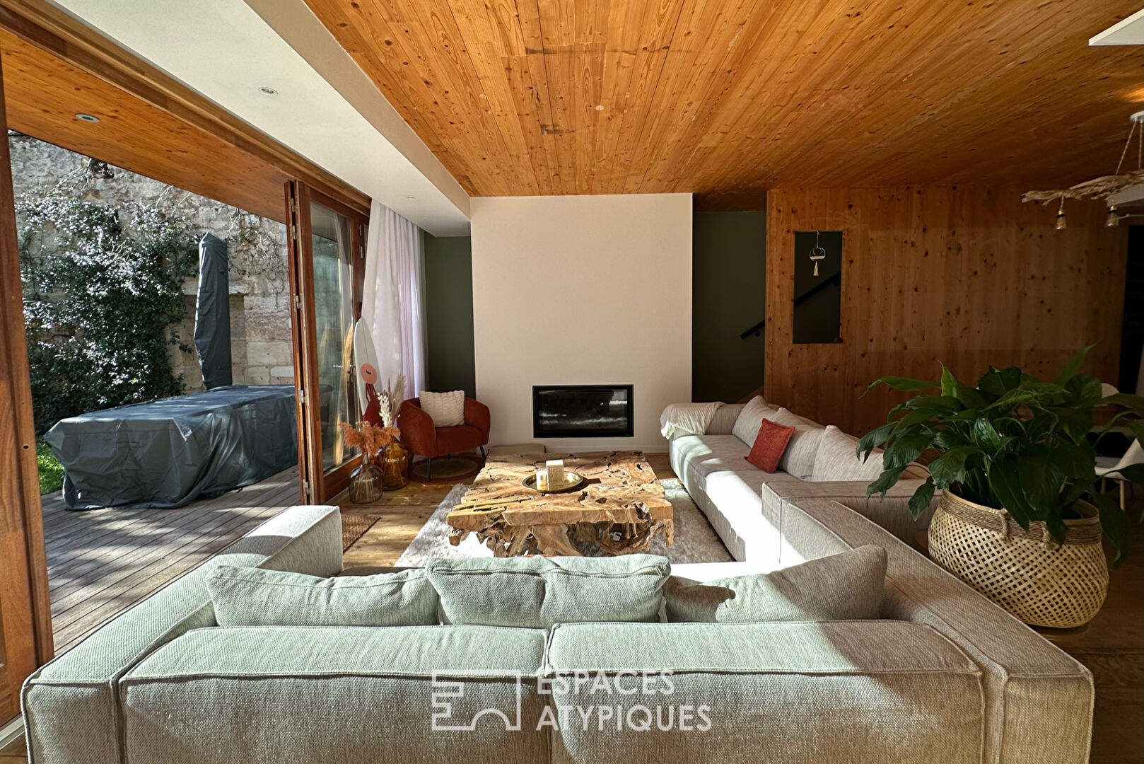 Contemporary architect loft with patio