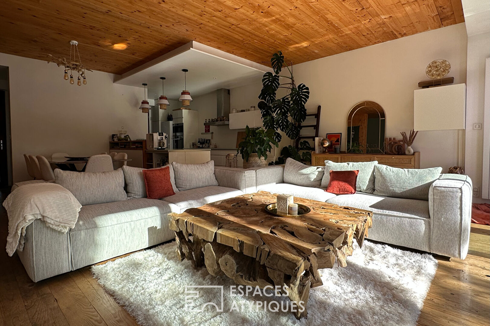 Contemporary architect loft with patio