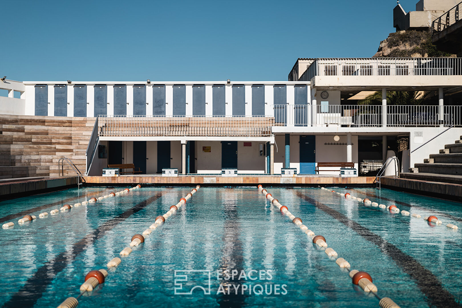 Swimming pool with a view of the Mediterranean