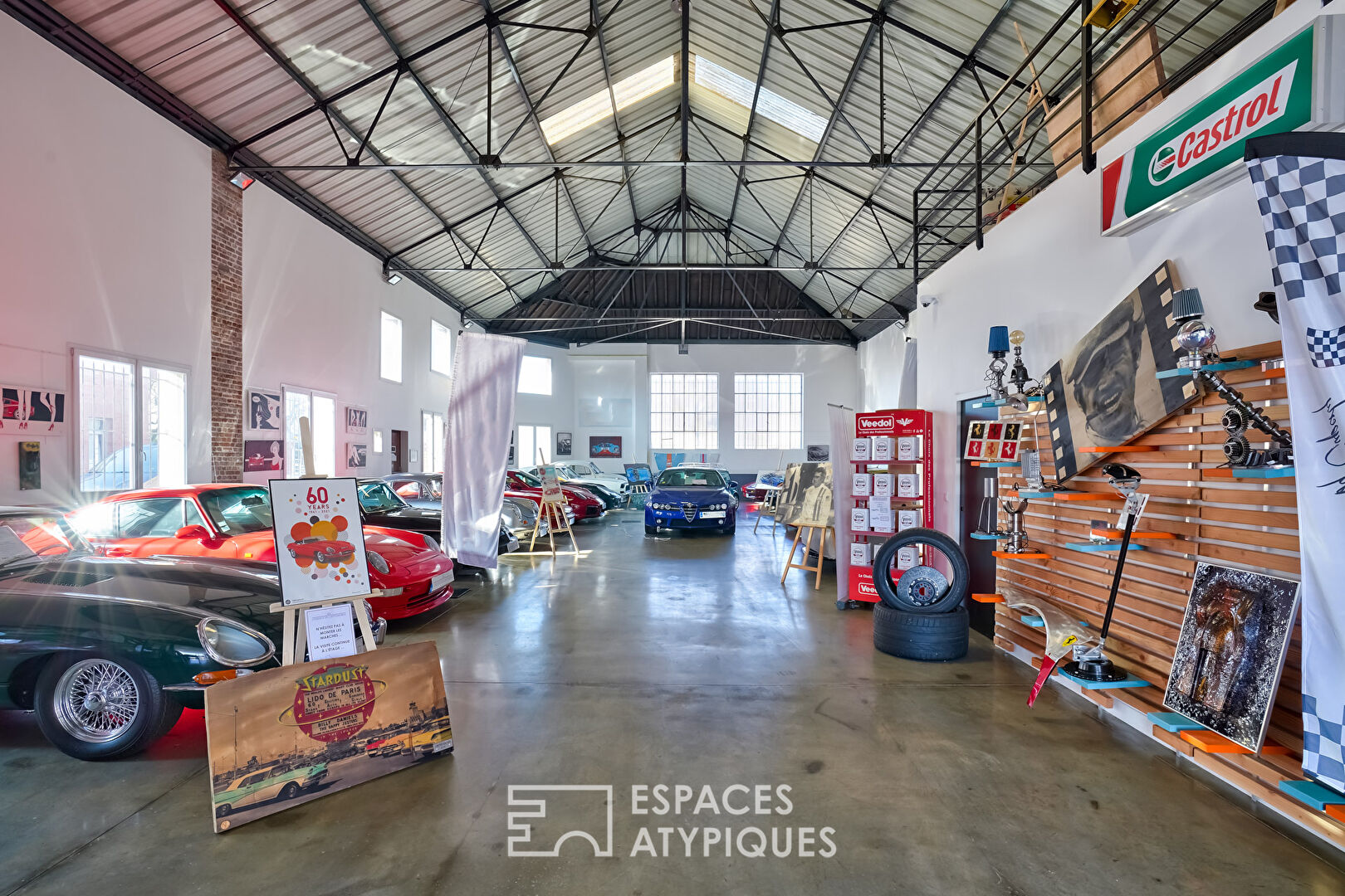 Industrial style car garage