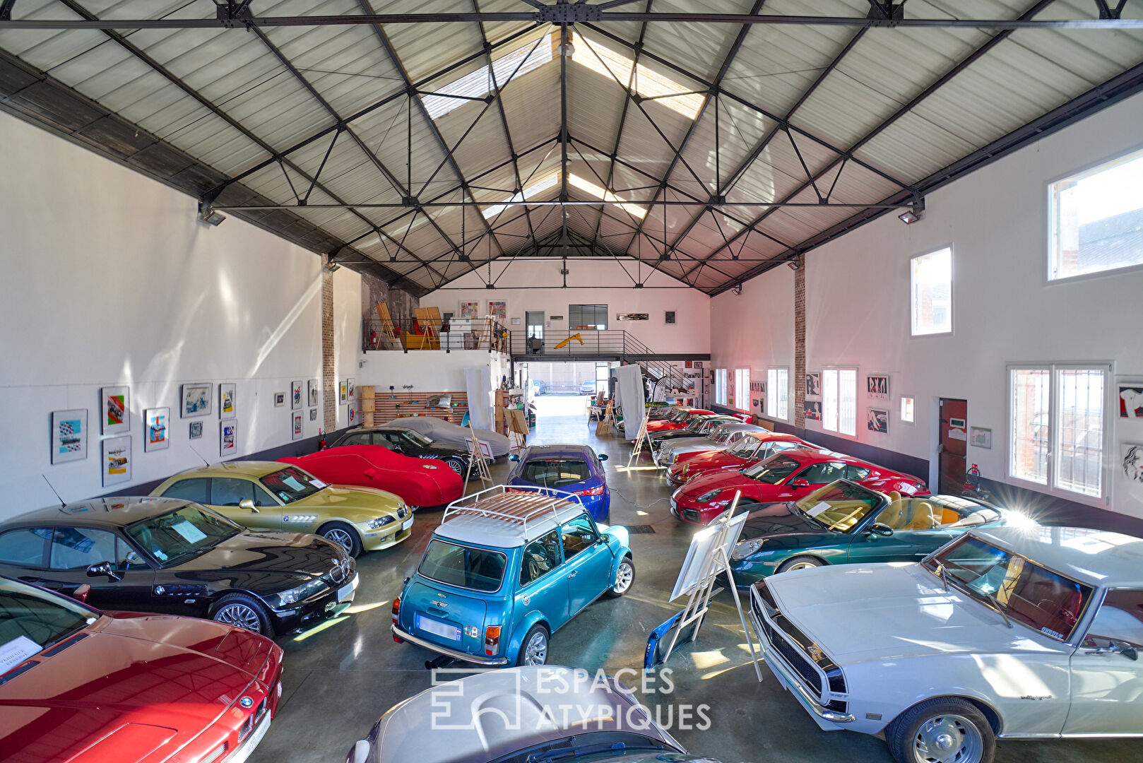 Industrial style car garage