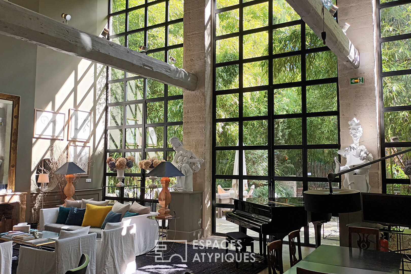 The elegant mansion with glass roof