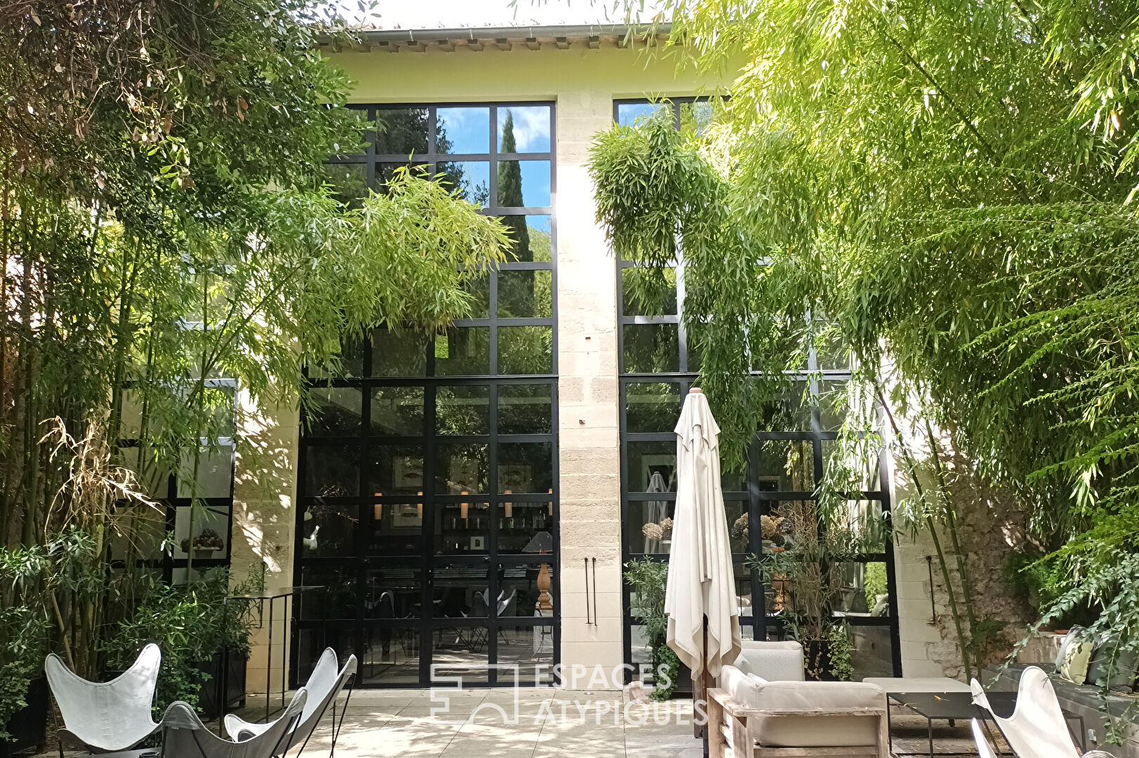 The elegant mansion with glass roof