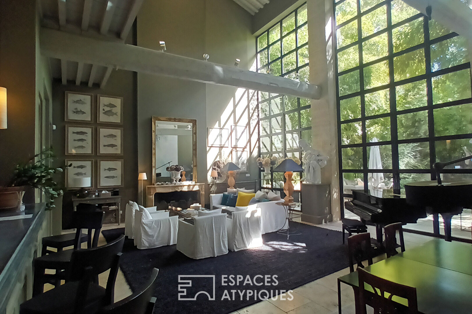The elegant mansion with glass roof