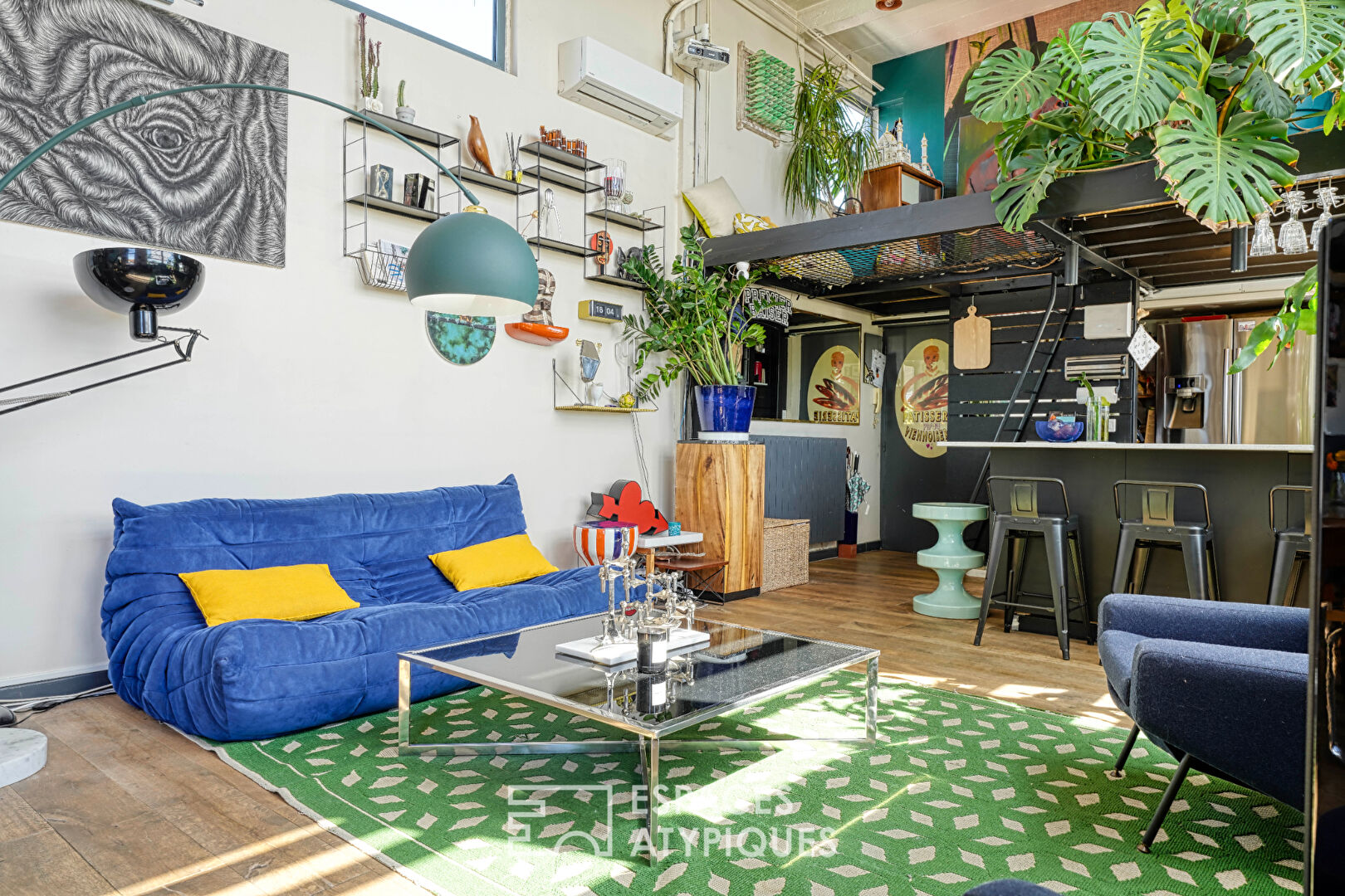 Industrial loft with a large terrace