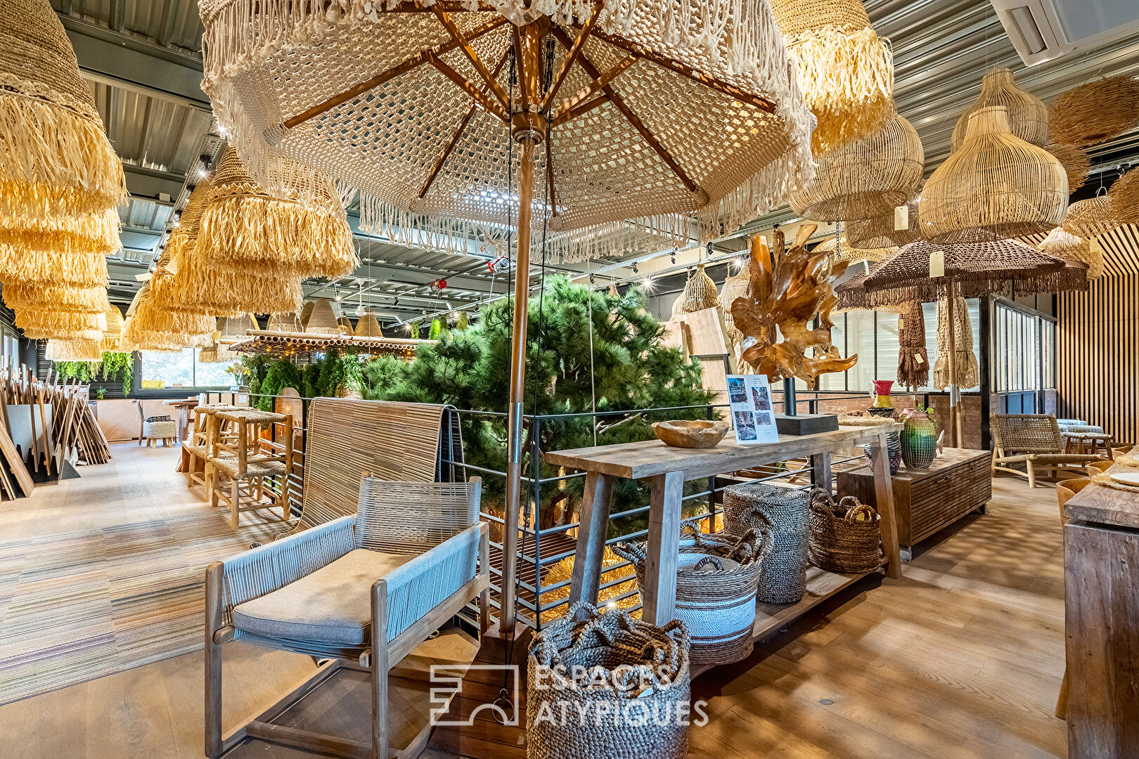 Space in natural and exotic wood