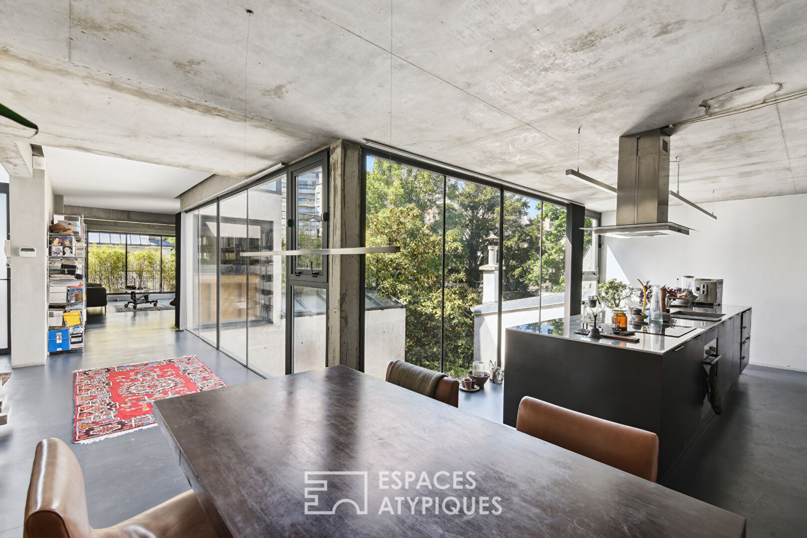 Contemporary raw concrete duplex