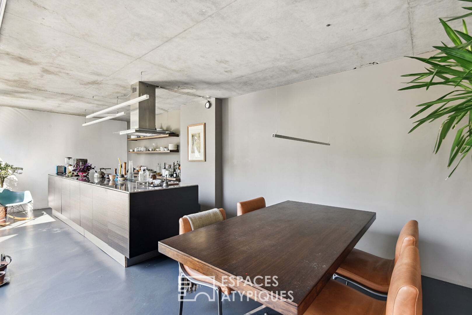 Contemporary raw concrete duplex