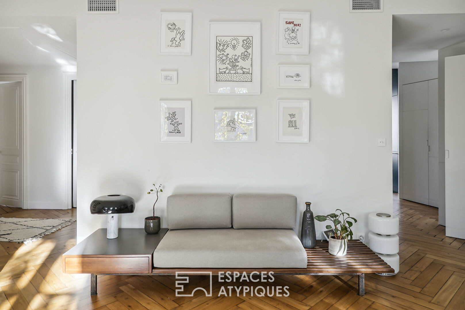 Appartement haussmannien design et contemporain